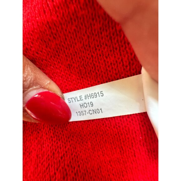 J.Crew Factory Red Cotton Sweater Blazer Size L 100% Cotton - Picture 7 of 7